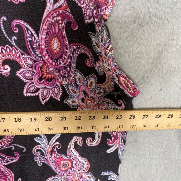 Croft & Barrow womens short sleeve nightgown lace paisley print stretch sleep 3X - Picture 7 of 8